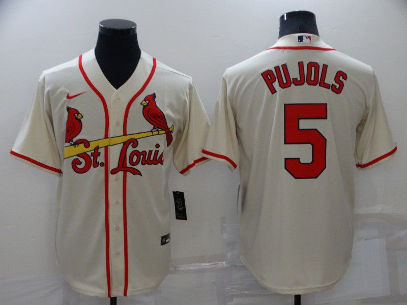 Men St.Louis Cardinals #5 Pujols Cream Game Nike 2022 MLB Jersey->washington nationals->MLB Jersey